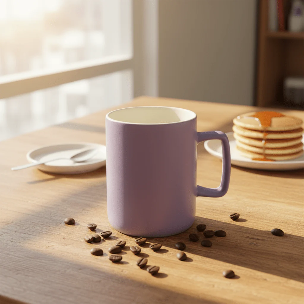 Baytix Ceramic Mug 350ml - Black / Lavender - Image 2