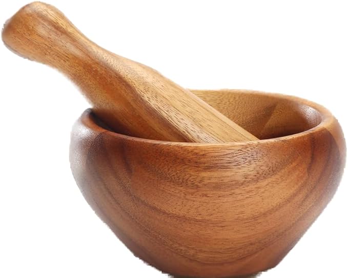 Billi Wooden Mortar & Pestle, Aca-602 - Image 2