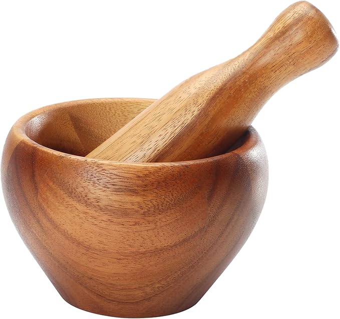 Billi Wooden Mortar & Pestle, Aca-602 - Image 3