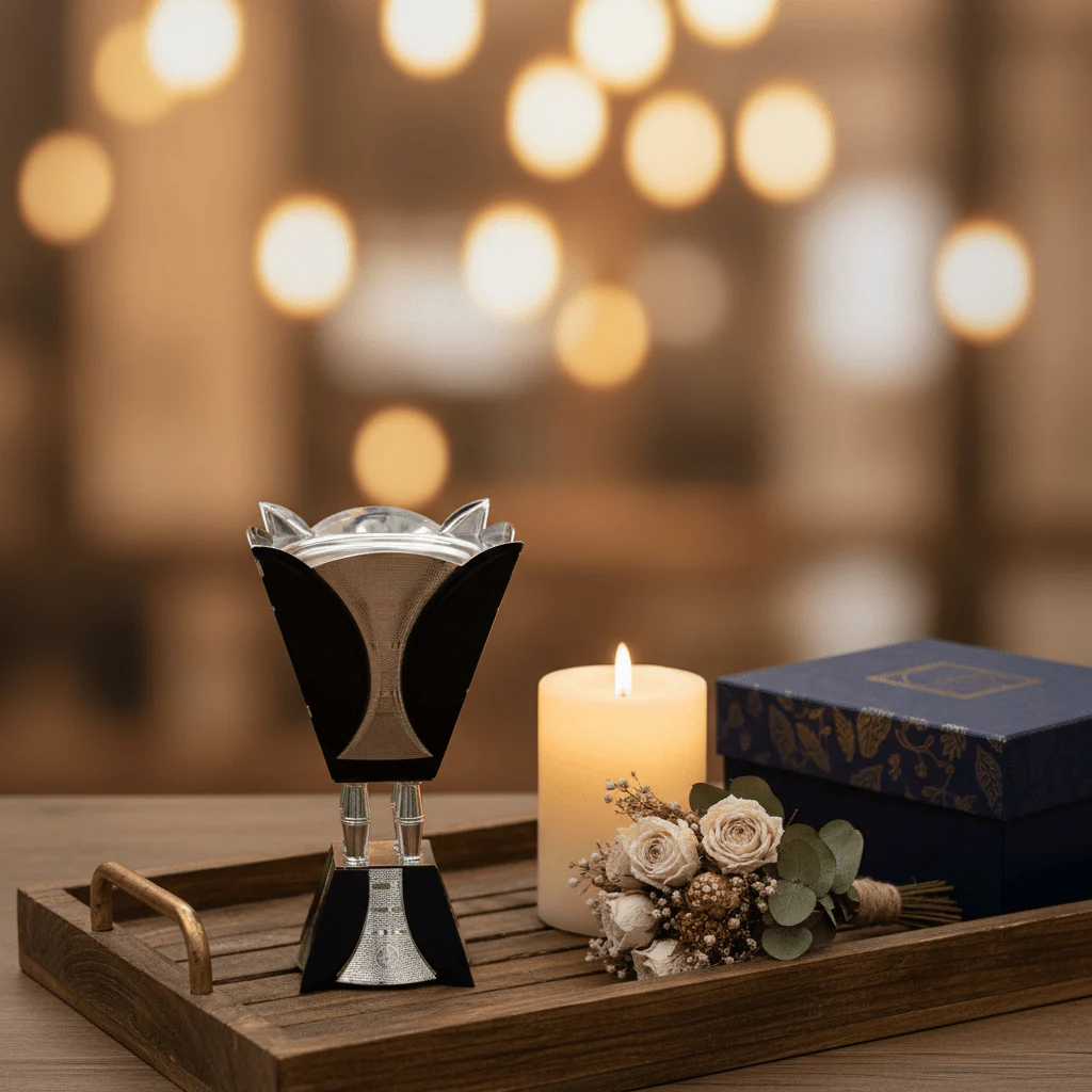 Black & Silver Metal Incense Burner — 21×12 cm - Image 4