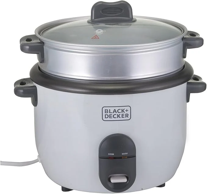 Black & Decker - 700W Power, 1.8L, Removable Non-Stick Bowl & Steaming Tray with Water Level Indicator