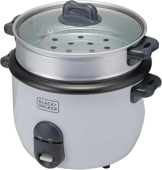 Black & Decker - 700W Power, 1.8L, Removable Non-Stick Bowl & Steaming Tray with Water Level Indicator - Image 3