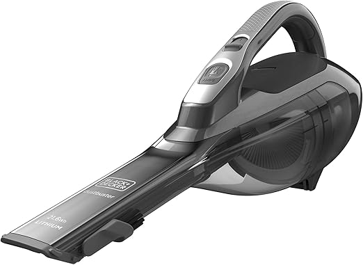 BLACK+DECKER Cordless Dustbuster Handheld Vacuum Cleaner, 10.8V, 2.0Ah Li-Ion Battery, 25 Air Watts, 21.6 Wh Energy, Black - DVA320J-B5