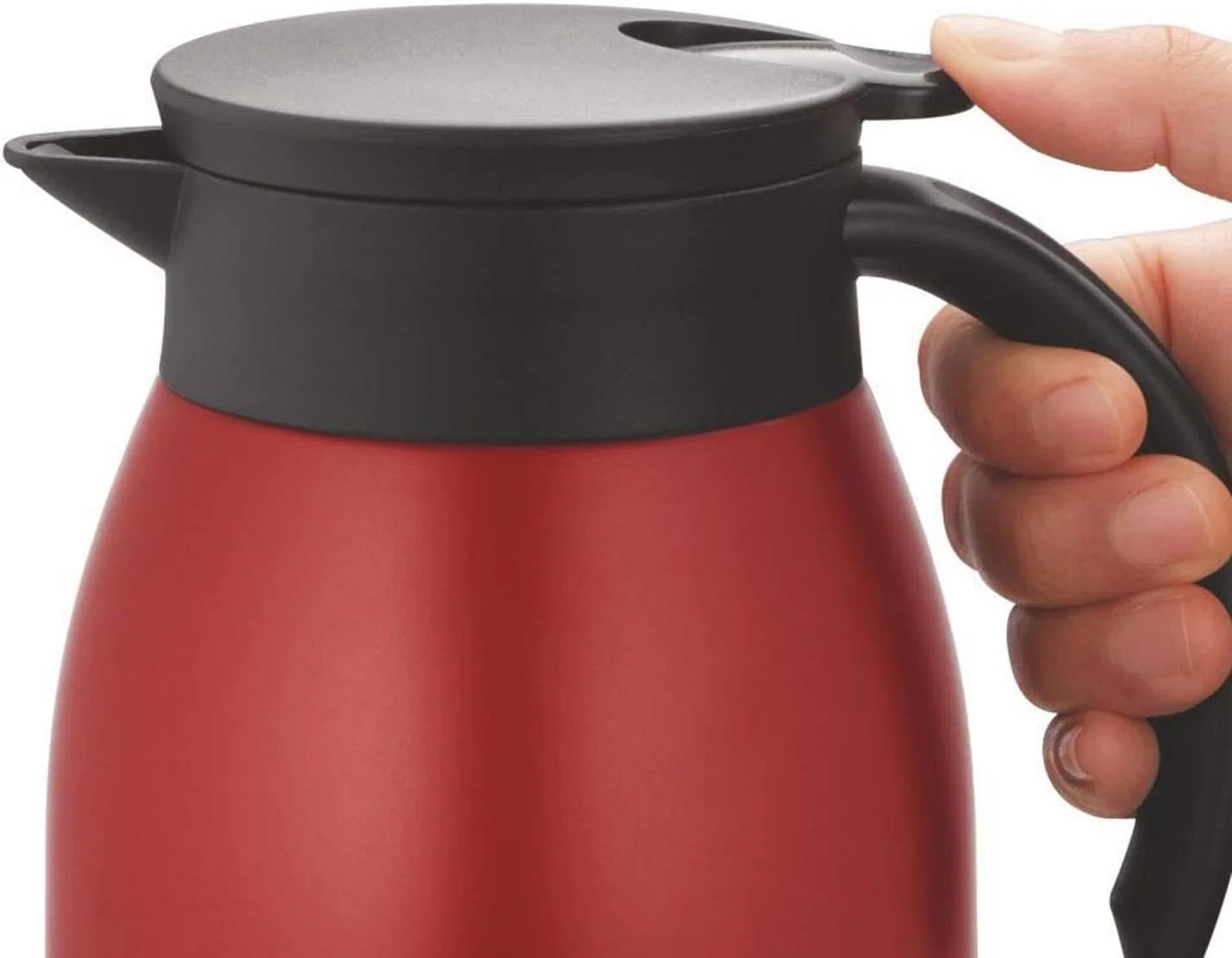 Borosil Hydra Stainless Steel Double Wall Vaccum Teapot/Thermal Flask 500ml, Red- FLKT50RED12 - Image 3