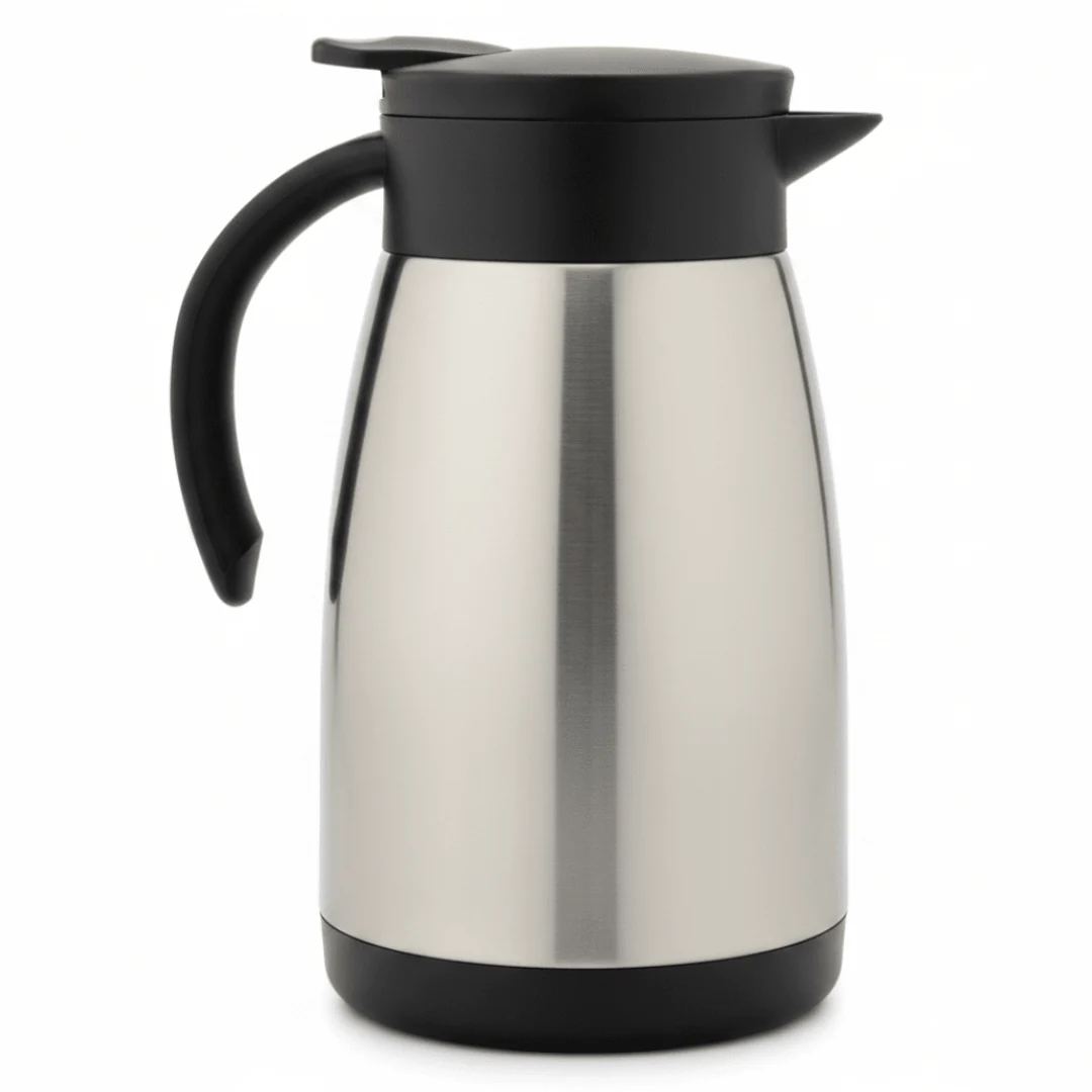 Borosil Stainless Steel Vacuum Tea Pot — 750ml | Silver & Black |