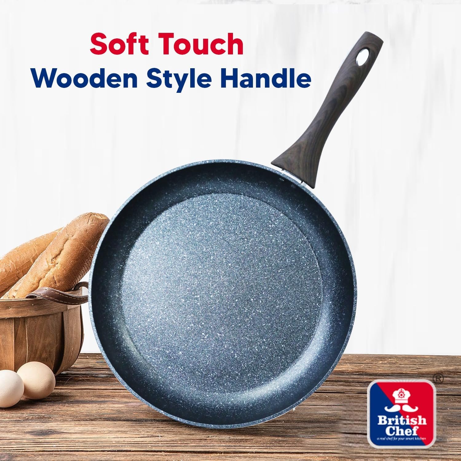 BRITISH CHEF Marble Coated Fry Pan 28cm-BC125 - Image 4