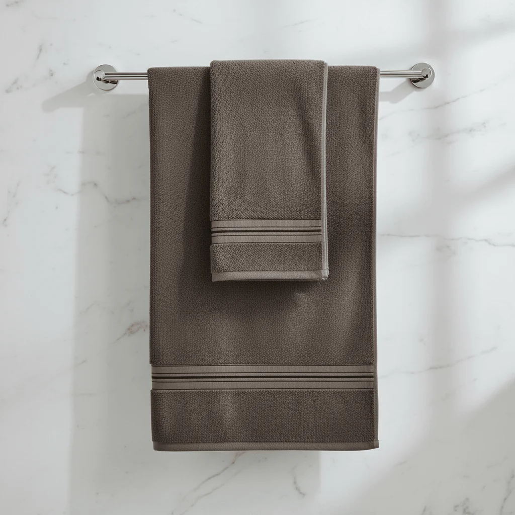 BTC Premium Bath Towel – Dark Brown | 70×140 cm - Image 3