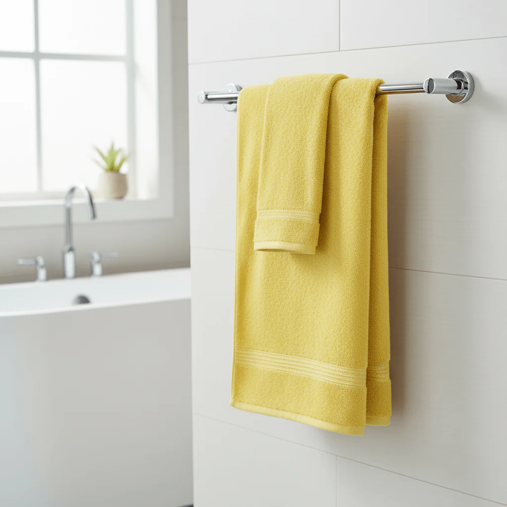 BTC Bath Towel 70×140 cm – Yellow - Image 3