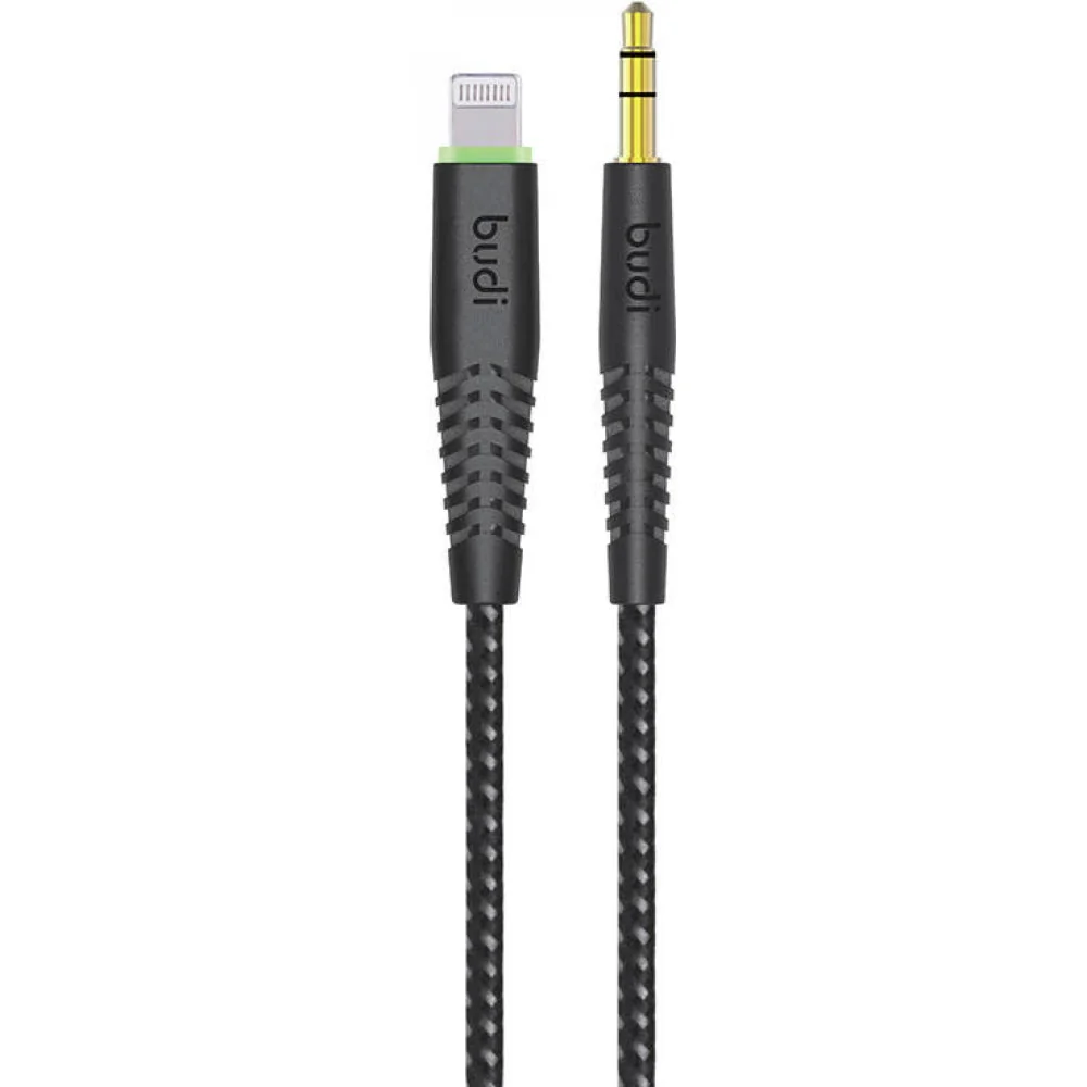 BUDI Lightning to AUX Cable, 3.5mm Audio Plug, 1.2 meter Cable