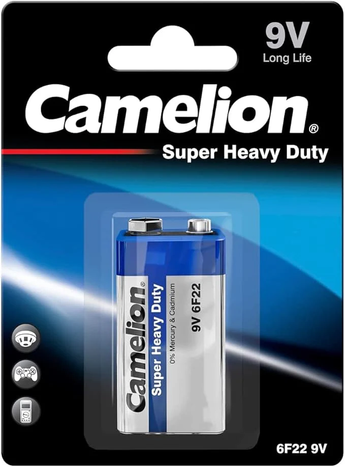 CAMELION Super Heavy Duty 9V Battery, Pack of 1