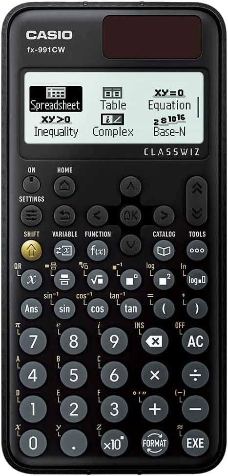Casio C83 ClassWiz Standard Scientific Calculators FX-991CW-W-DT Screen size 6 Centimeters