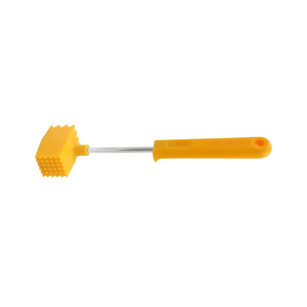 CLASSY TOUCH Meat Tenderizer 25cmx 6cmx3cm, Stainless Steel, Yellow, CT-426 - Image 3