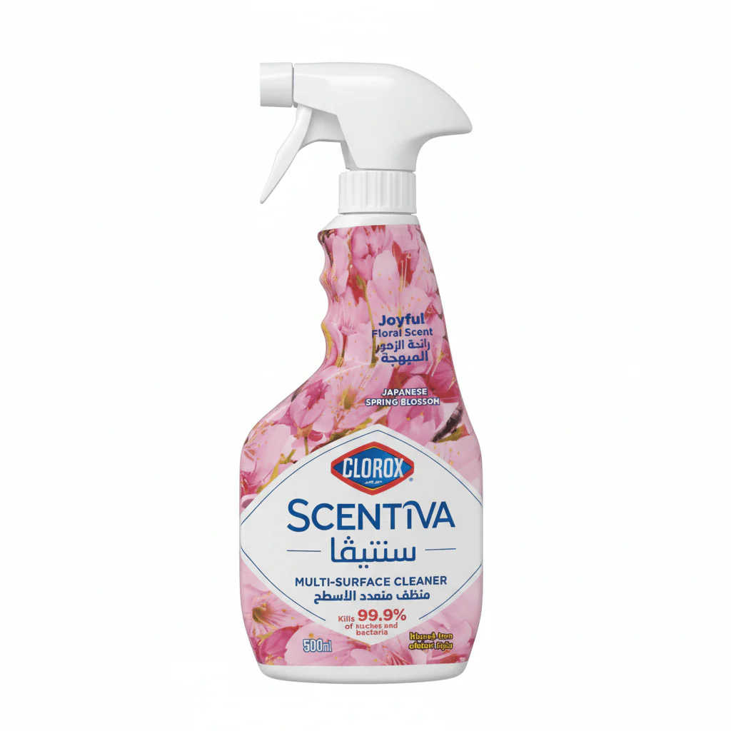 Clorox Scentiva Multi-Surface Cleaner – Japanese Spring Blossom Floral Scent-500ml
