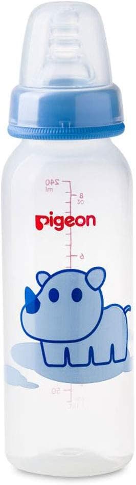 Pigeon Slim Neck Animal Decorated Plastic Feeding Bottle, Ultra Soft Silicone Nipple, Anti Colic, Bpa & Bps Free, 240Ml, Multicolor - Image 3