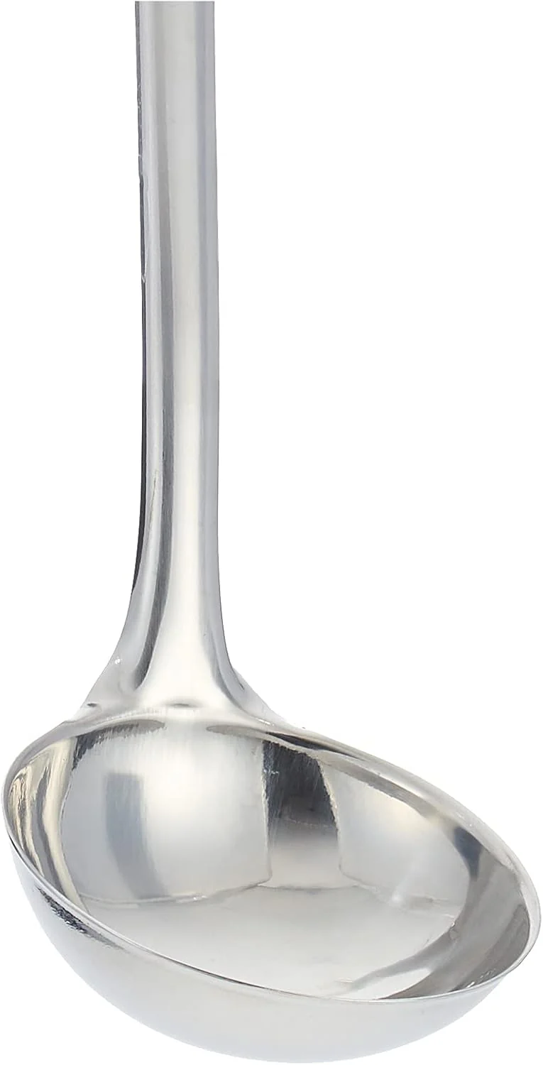 Cuisine Art Stainless Steel Soup Ladle with Acacia Wood Handle-30cmX9cm-Silver & Brown - Image 2