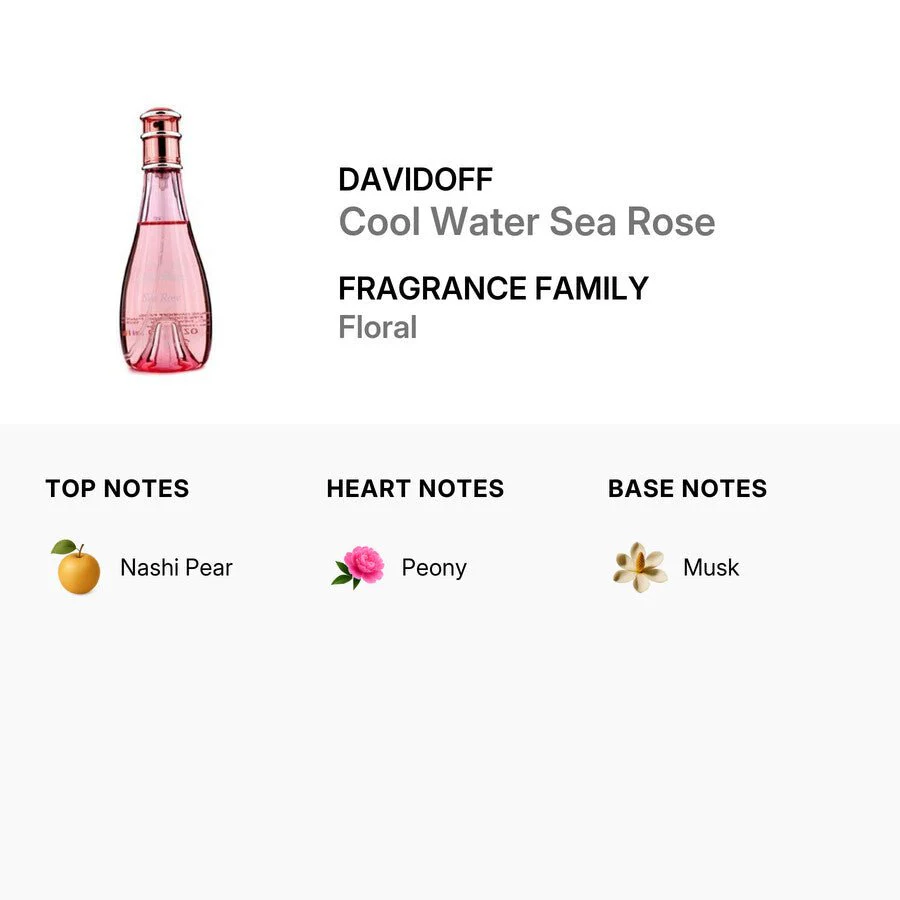 Davidoff Cool Water Sea Rose For Woman EDT- 100ml - Image 3