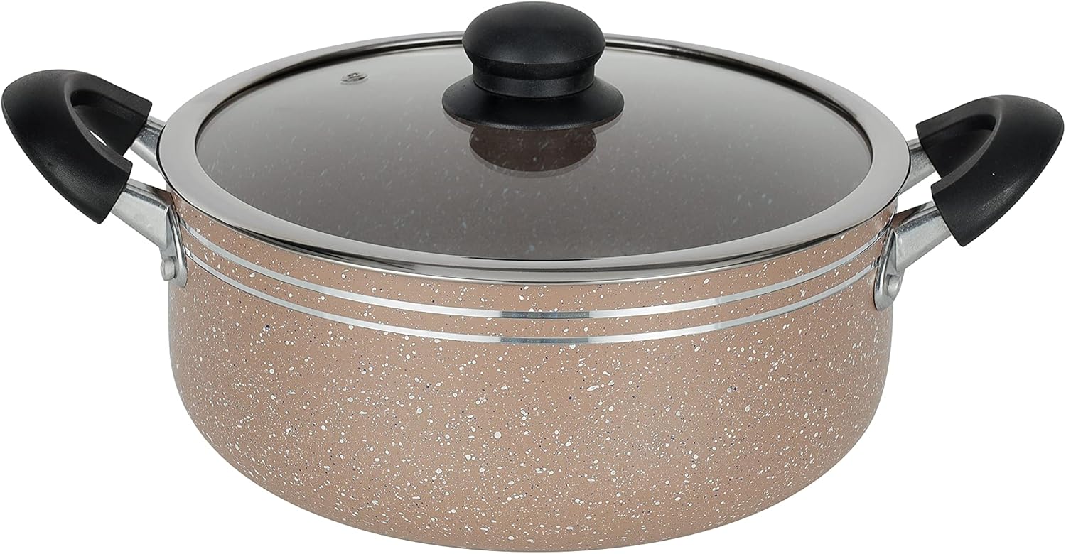 Delcasa 10-Piece Granite Coated Non-Stick Cookware Set - DC1889BGE - Image 2