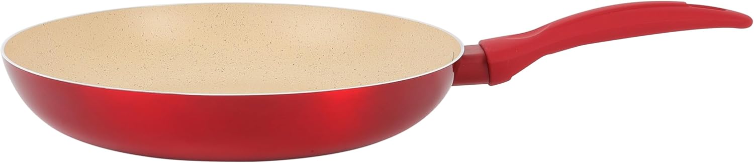 Delcasa DC3409 Non Stick Frypan, 20 cm Size, Off White/Red - Image 3