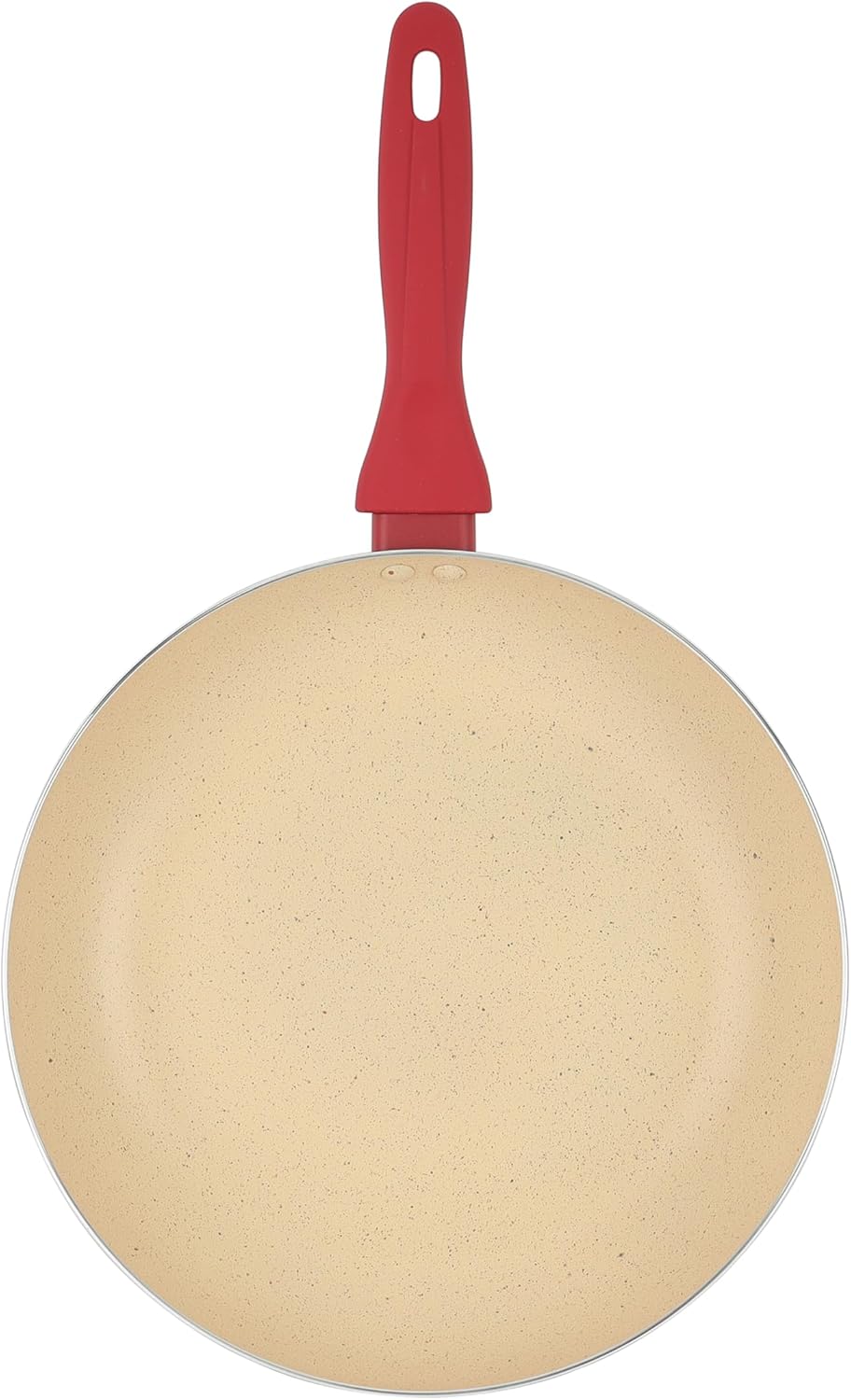 Delcasa DC3409 Non Stick Frypan, 20 cm Size, Off White/Red - Image 4