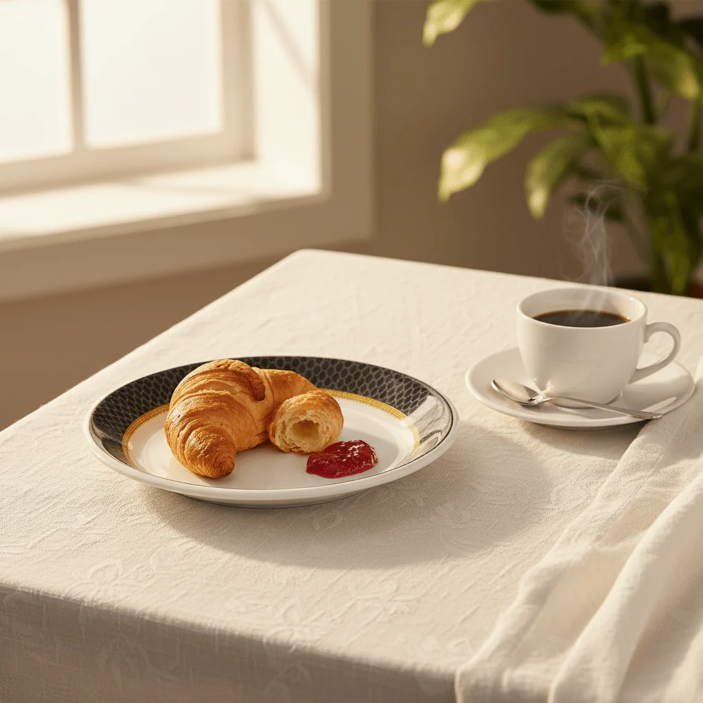 Delcasa Premium Black & White Melamine Side Plate 6 Inch - Image 3