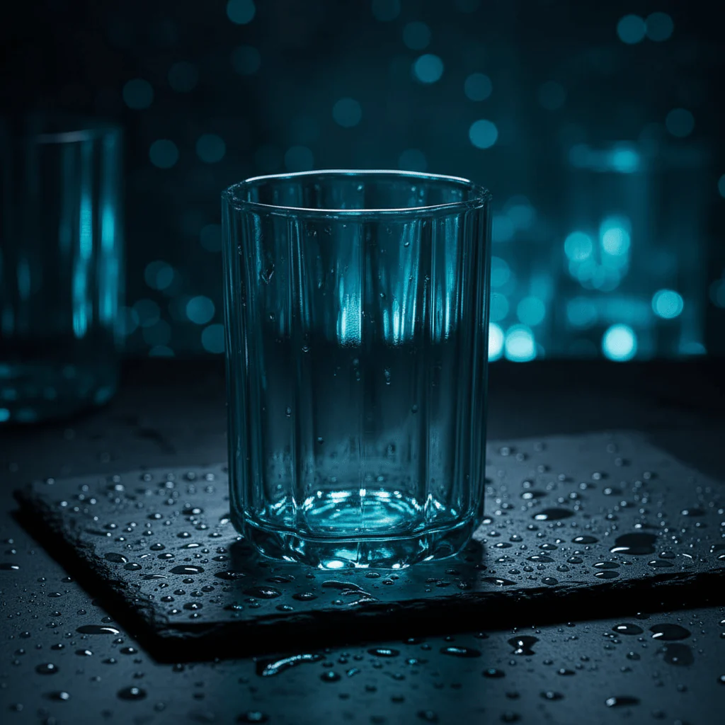 Deli Tinted Blue Water Glass | 250ml | Ribbed Fluted Tumbler - Image 4