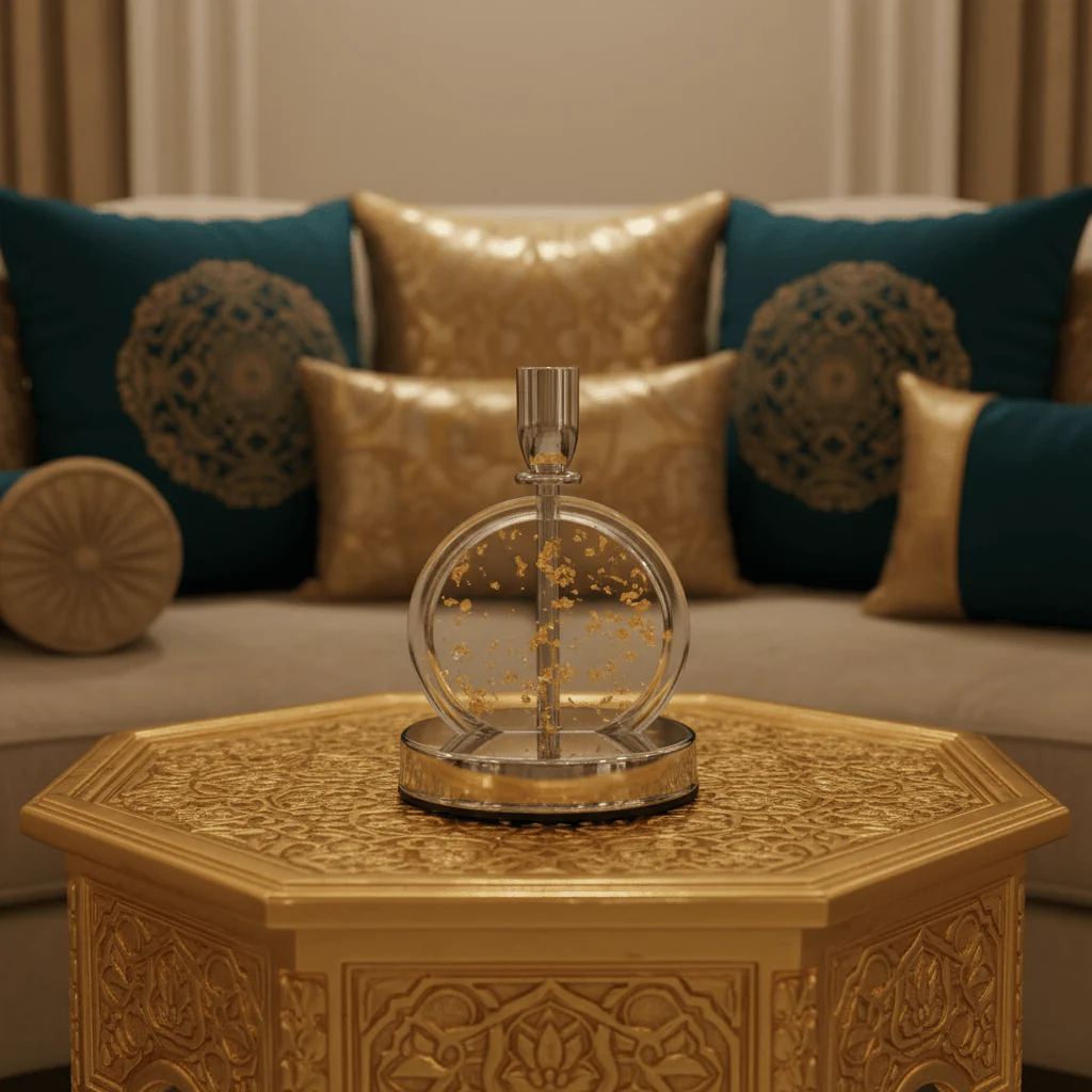 Designer Silver Metal & Plastic Decorative Candle Holder for Home Styling – 18cm - Image 4