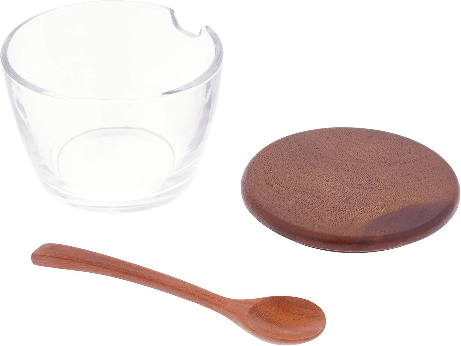 Billi 3-Piece Condiment Set with Acacia Wood Tray, Lid & Spoon — 33.8×10×8.3 cm - Image 2