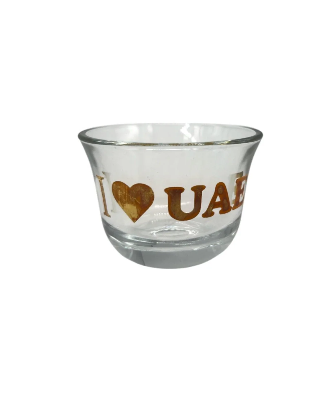 DIMLAJ 6pcs Glass Cawa Cup 90ml with I Love UAE Design - Image 2