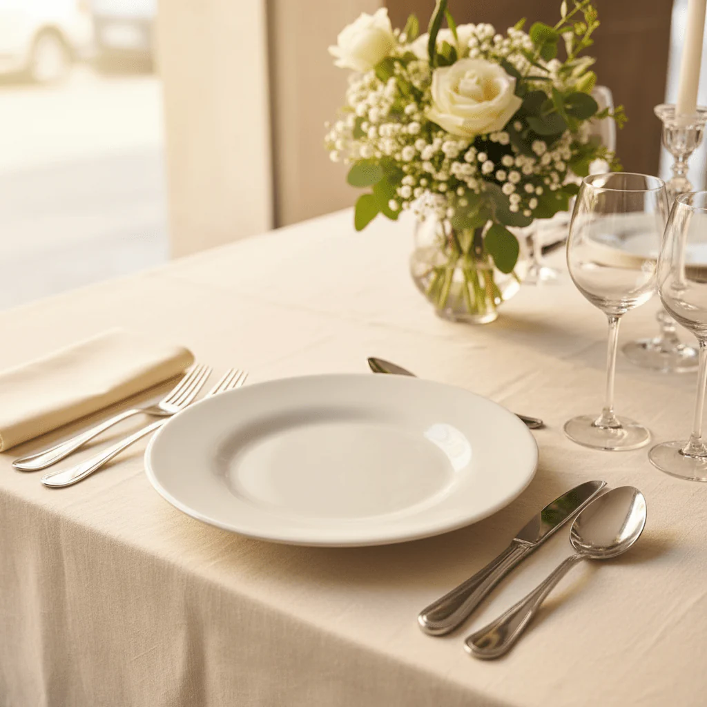 Dine White Melamine Side Plate – 8 Inch - Image 2