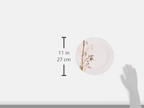 Dinewell Melamine Green Bamboo Round Soup Plate-27CM-White - Image 3