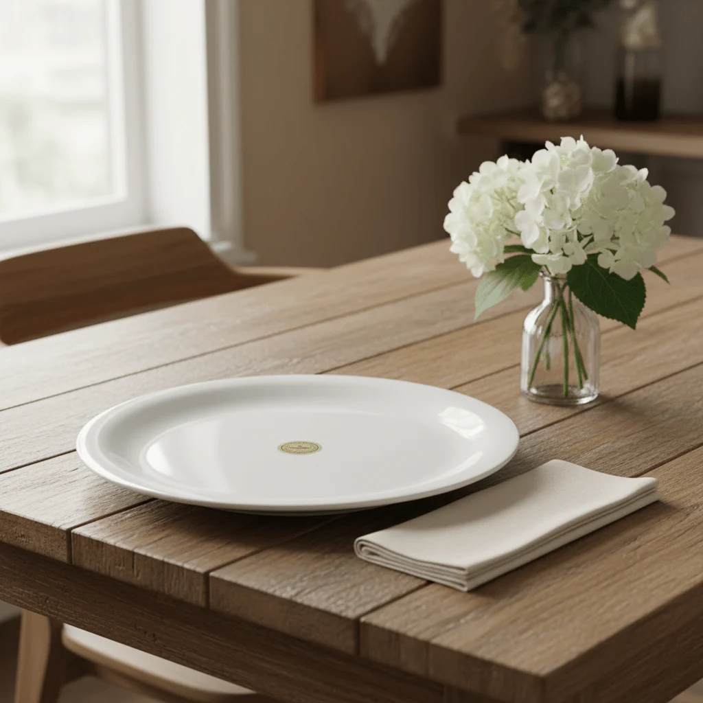 Dinewell Premium White Melamine Dinner Plate – 10.5 Inch - Image 2