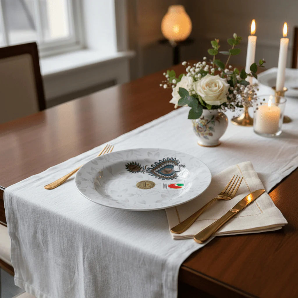Dinewell White Melamine Side Plate 9 Inch | Elegant Floral Design - Image 3