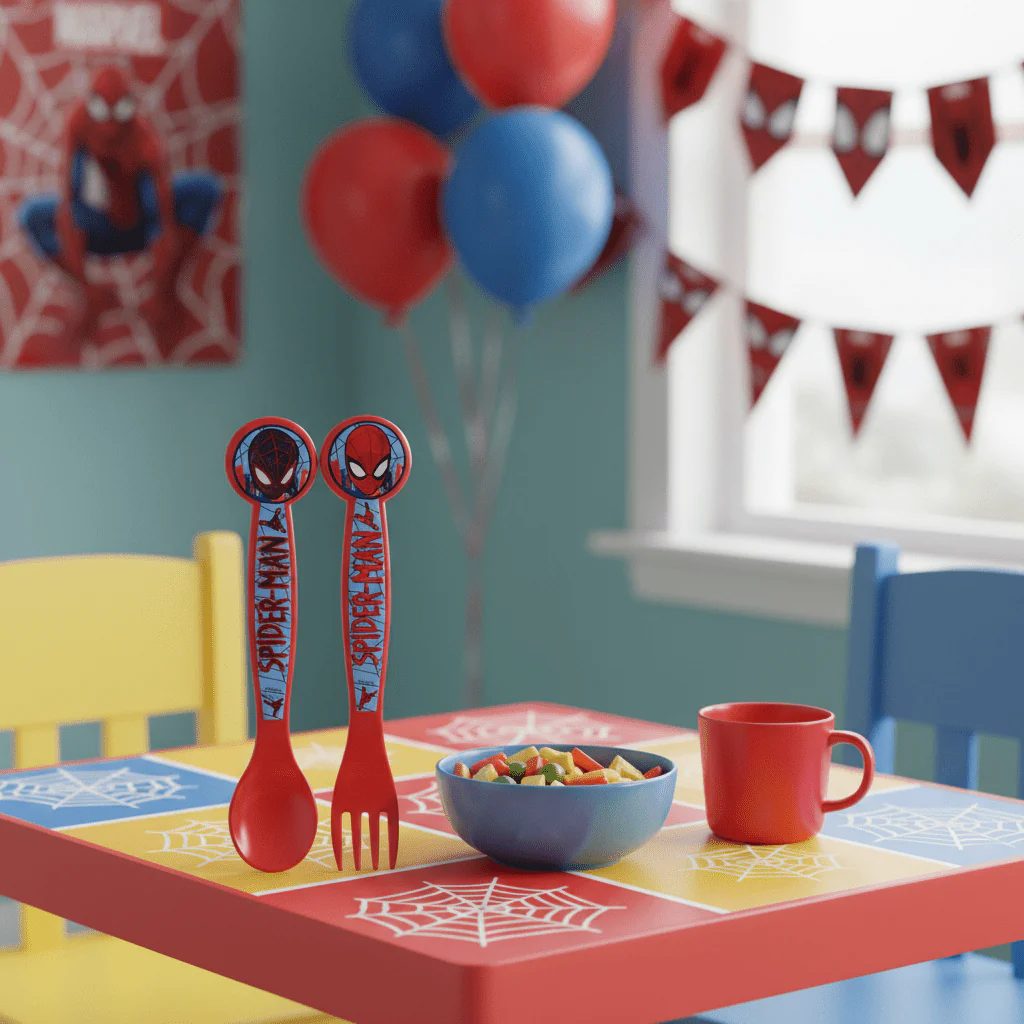 Disney Cars Kids Plastic Cutlery Set (3 pcs) – Cartoon Racing Design Dining Set 15 cm - Image 2