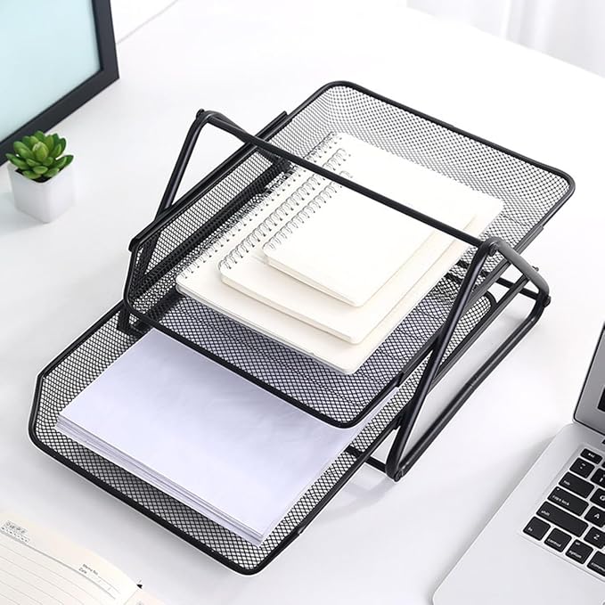 AKDC Document Tray 2Tier A4 Metal tray Office Desk Organizer - Image 4