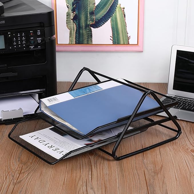 AKDC Document Tray 2Tier A4 Metal tray Office Desk Organizer - Image 5