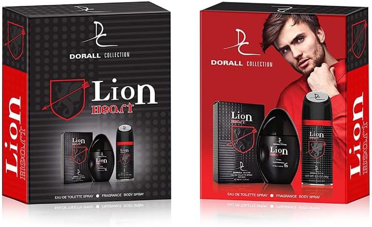 Dorall Collection Lion Heart Perfume Gift Set for Men (Eau De Toilette Perfume Deodorant Body Spray Gift Set For Him (100ML+150ML) - Image 3