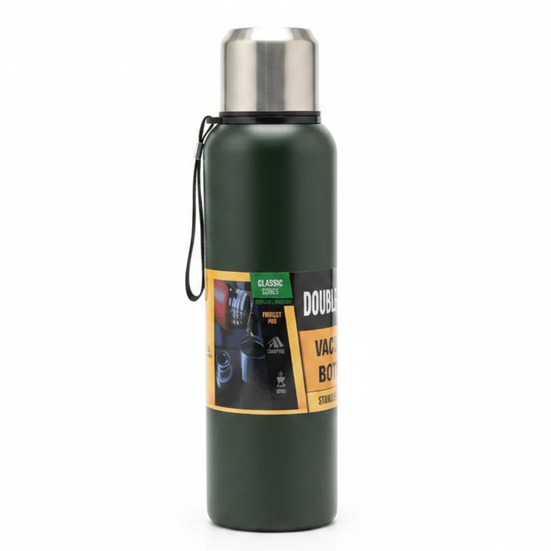 Double Wall Stainless Steel Vacuum Bottle 1500ml - Red / Navy Blue / Dark Green - Image 5