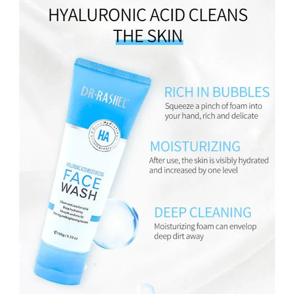 Dr.Rashel Hyaluronic Acid Moisturizing Face Wash -100g - Image 3