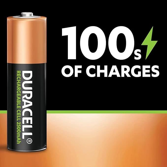 DURACELL Rechargeable AA Batteries 2500 mAh, Pack of 4Â - Image 2