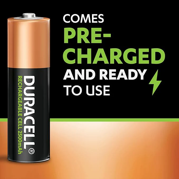 DURACELL Rechargeable AA Batteries 2500 mAh, Pack of 4Â - Image 3