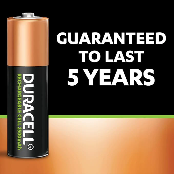DURACELL Rechargeable AA Batteries 2500 mAh, Pack of 4Â - Image 4
