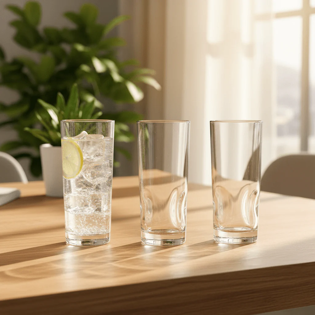 Durly Extra Large Clear Glass Tumblers – High Capacity Drinkware for Juice & Cold Drinks, 3 Pieces, 470 ml - Image 2