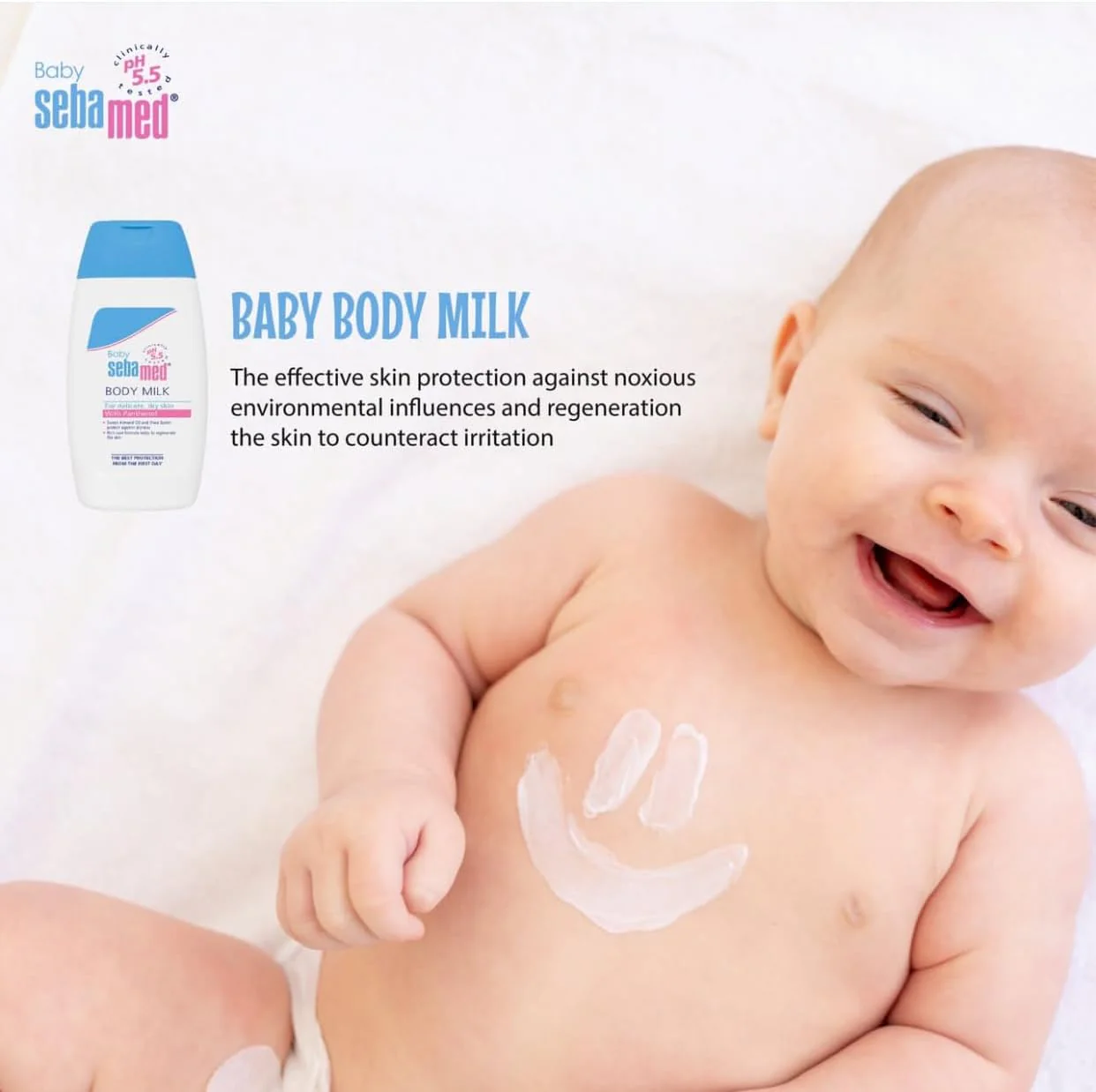 Sebamed Baby Body Milk 200ml – For Delicate, Dry Skin with Panthenol - Image 3
