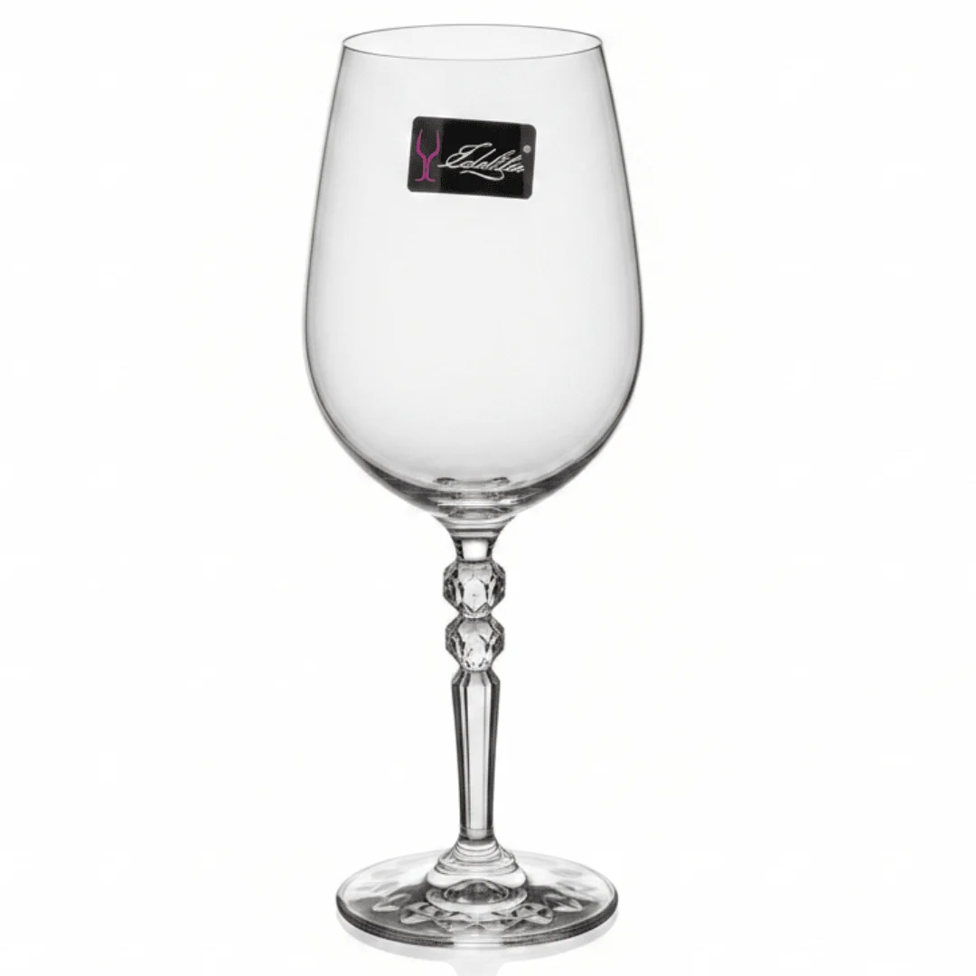 Edelita Classic Elegant Stemmed Wine Goblet with Premium Finish for Red & White Wine Serving – 570 ml