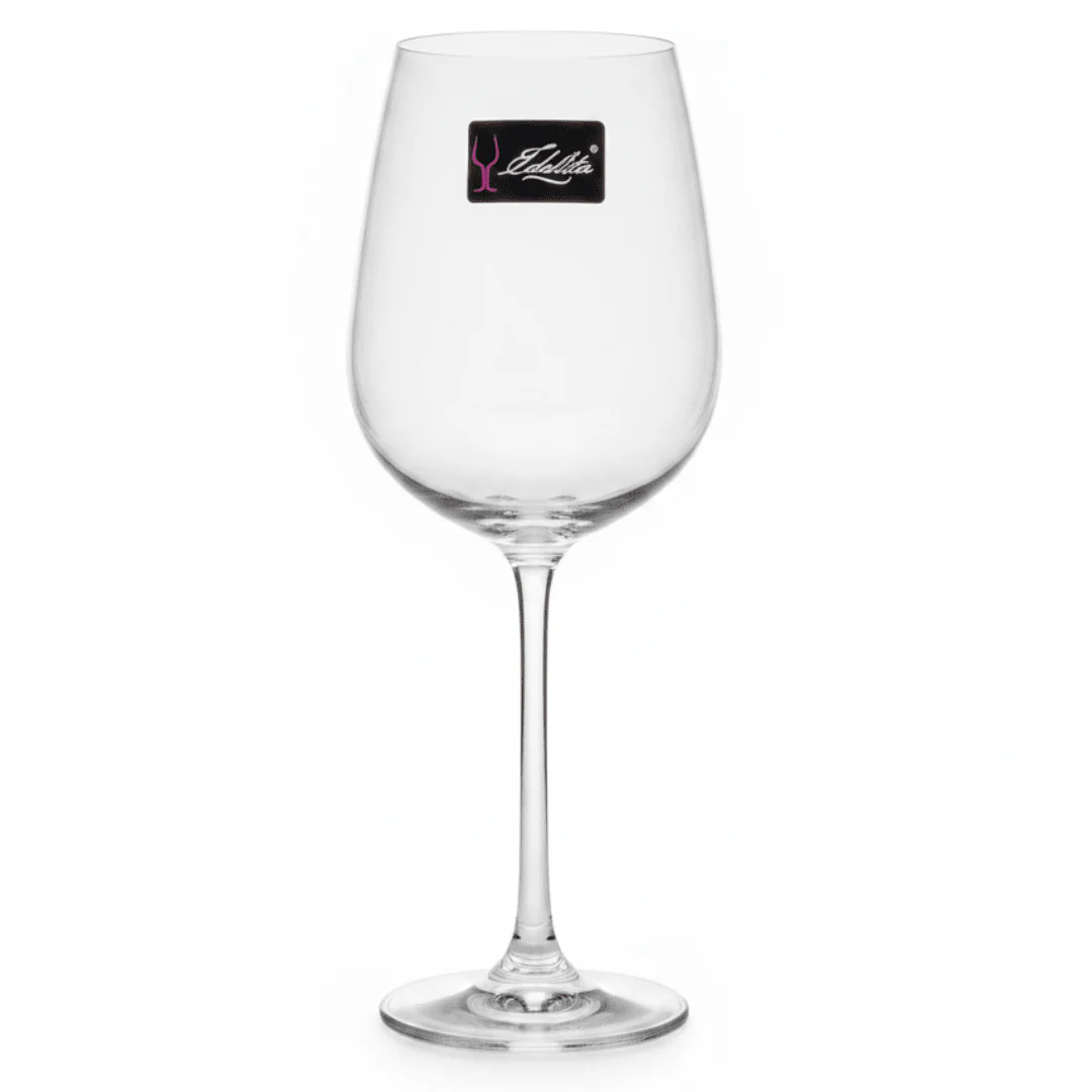 Edelita Modern Stem Wine Glass with Balanced Design for Home, Restaurant and Event Use – 400 ml