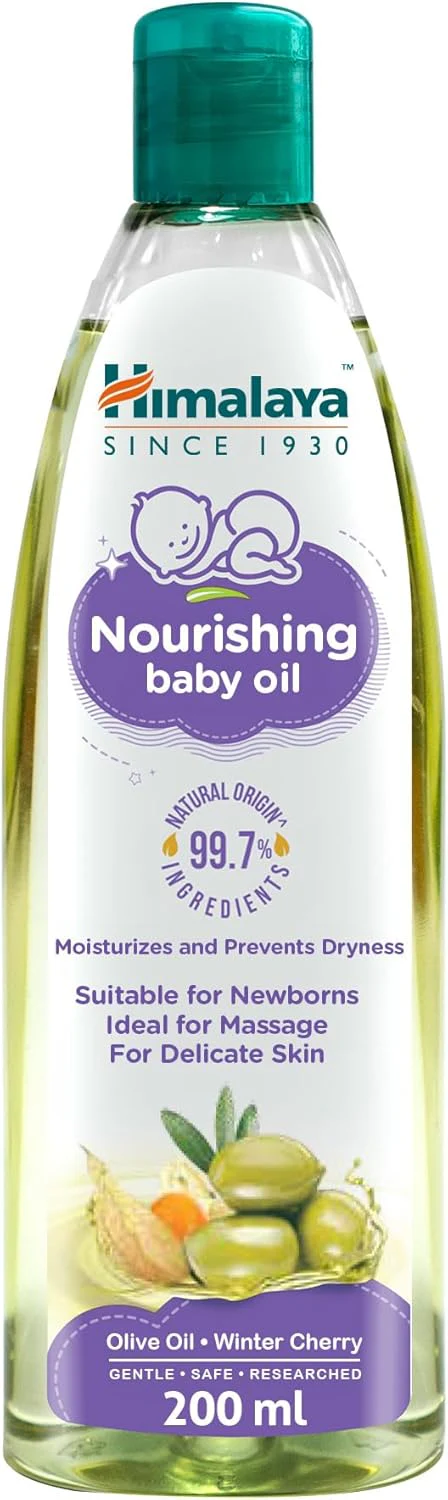 Himalaya Nourishing Baby Oil – Olive Oil & Winter Cherry | 200ml