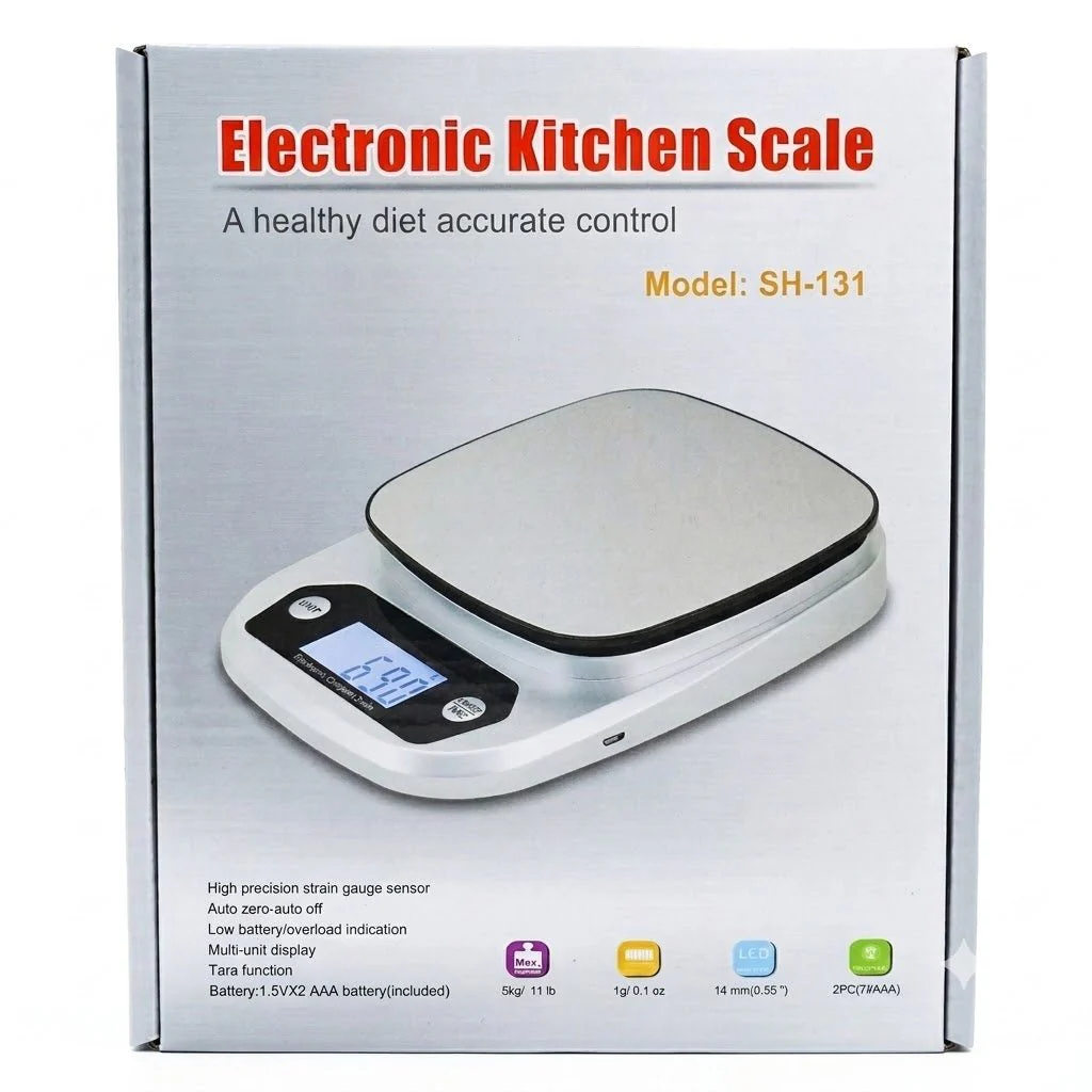 Electronic Kitchen Scale Assorted Color – Model SH-131 | High Precision Digital Food Scale - Image 2