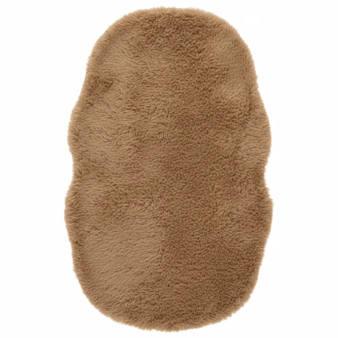 Ultra-Soft Oval Plush Floor Mat | Fluffy Shaggy Rug for Bedroom, Bathroom & Living Room | Non-Slip Faux Fur Carpet | 58×88 cm | - Image 6