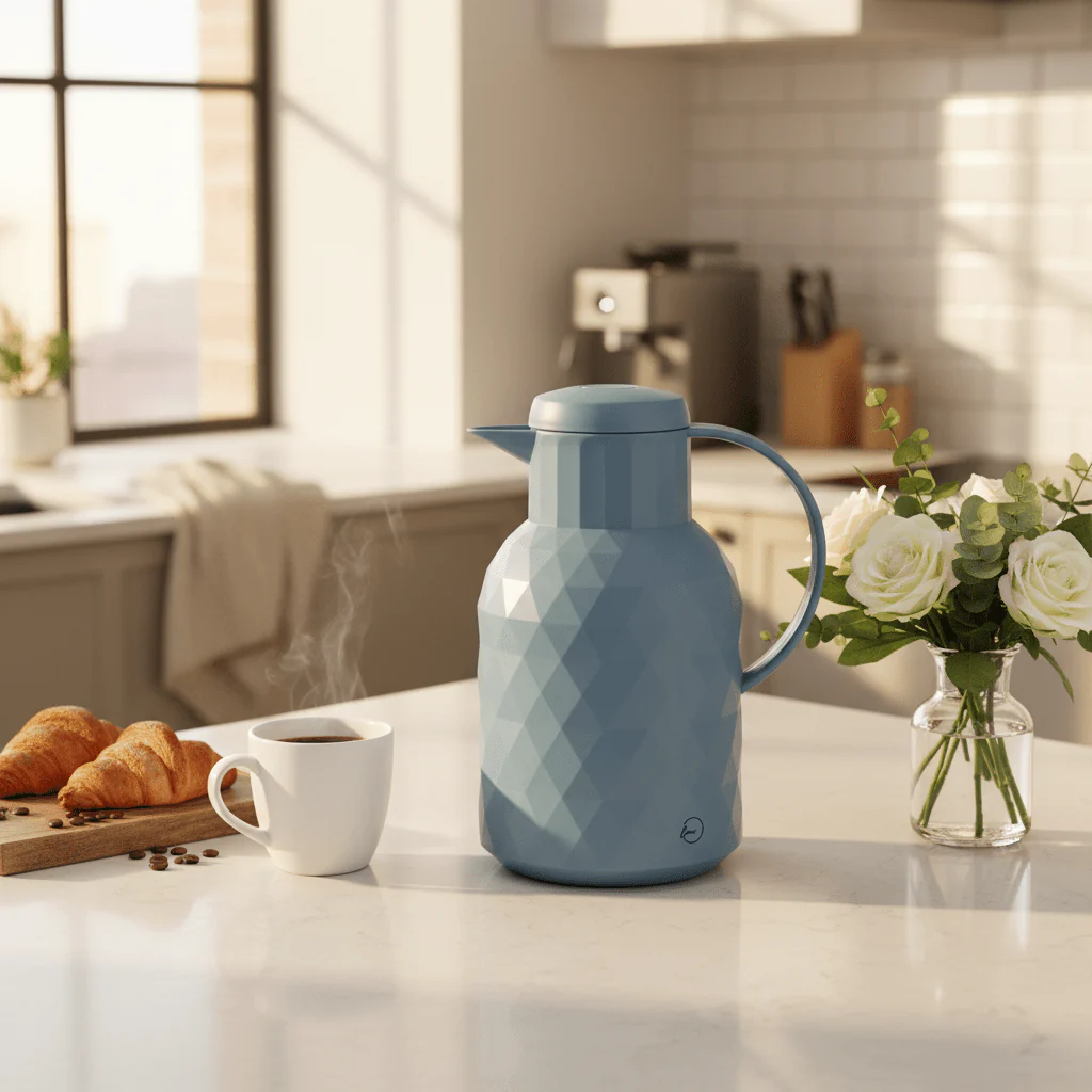 Ema Tango Vacuum Flask – 1 Litre - Green / Grey / Cream / Pink / Teal Blue - Image 2