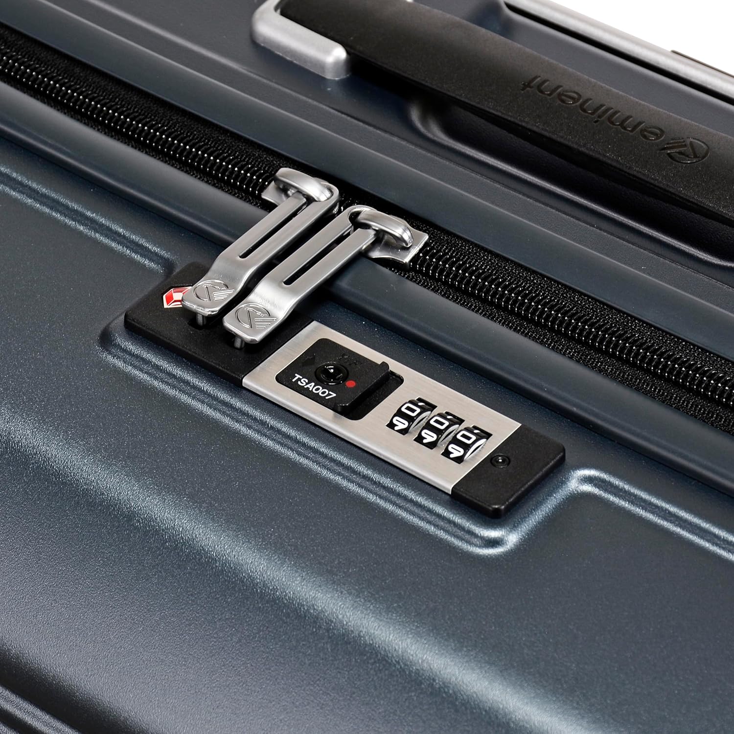 Eminent KK10 Makrolon Fashion Checked Suitcase – Smooth Double Spinner Wheels & TSA Lock, Graphite, 24-Inch - Image 5